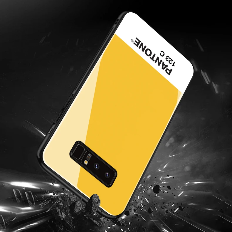 Новые Pantone для samsung S8 S8plus S9 S9plus note8 note9 S10 S10plus Цвет закаленное стекло чехол для телефона