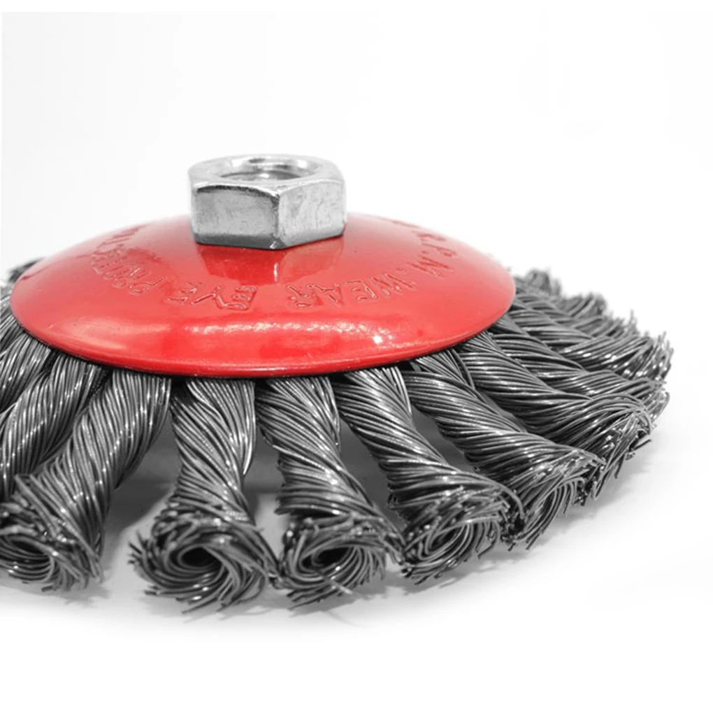 Новая стальная проволочная щетка M14 для удаления ржавчины с узлом диск углового