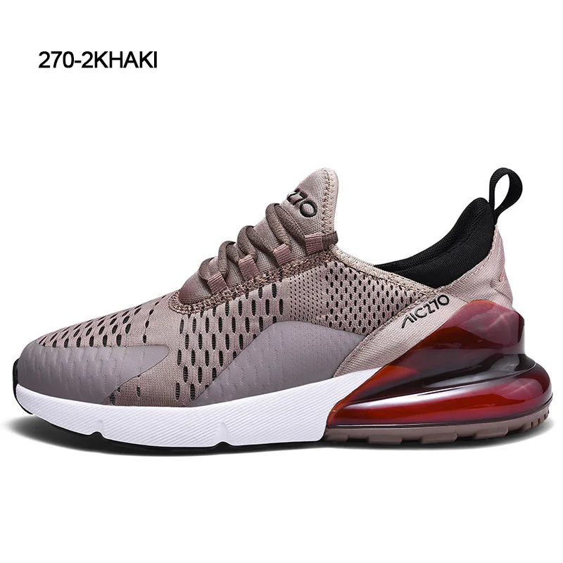 270-2Khaki Фирменный дизайн,, новые мужские кроссовки, модные, дышащие, на воздушной подушке, мужская повседневная обувь, Wo, мужские кроссовки, Zapatos De Hombre - Цвет: 270-2Khaki