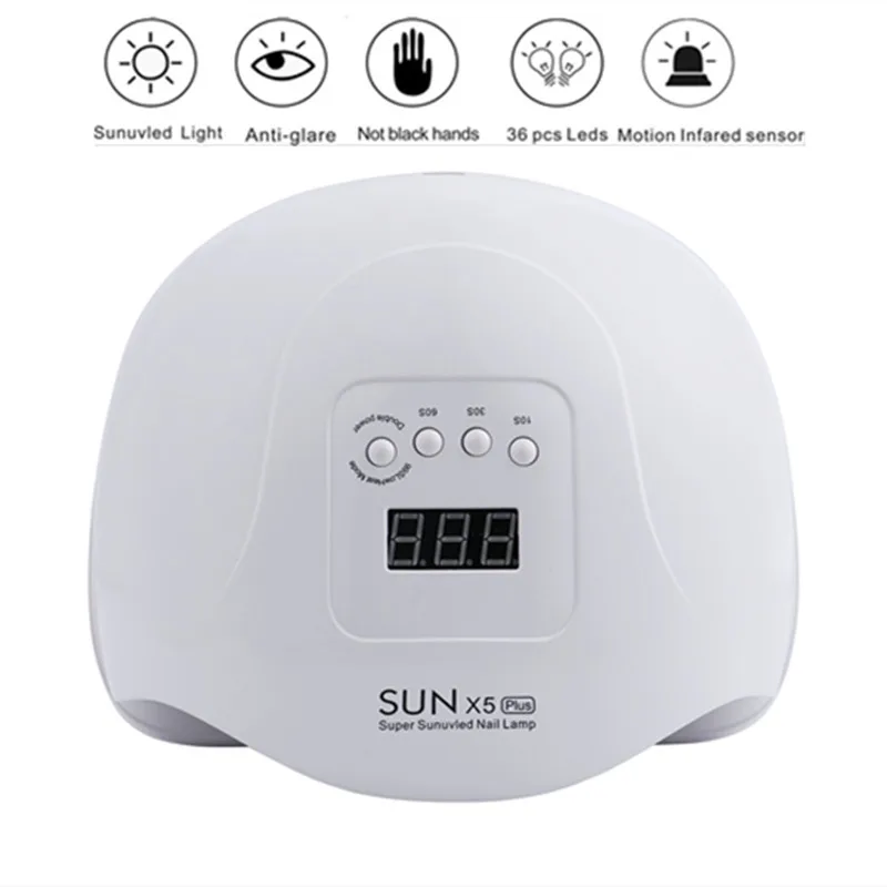 Сушилка для ногтей SUN X5 54 Вт, 36 шт., УФ-светодиодный светильник для ногтей, сушилка для маникюра, гелевая лампа для сушки ногтей, лампа для отверждения гелем