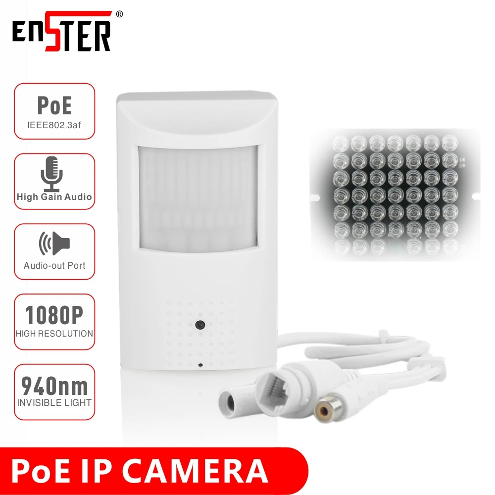 Домашняя камера ENSTER H.265 Onvif 1080 PIR PoE IP со встроенным микрофоном и поддержкой