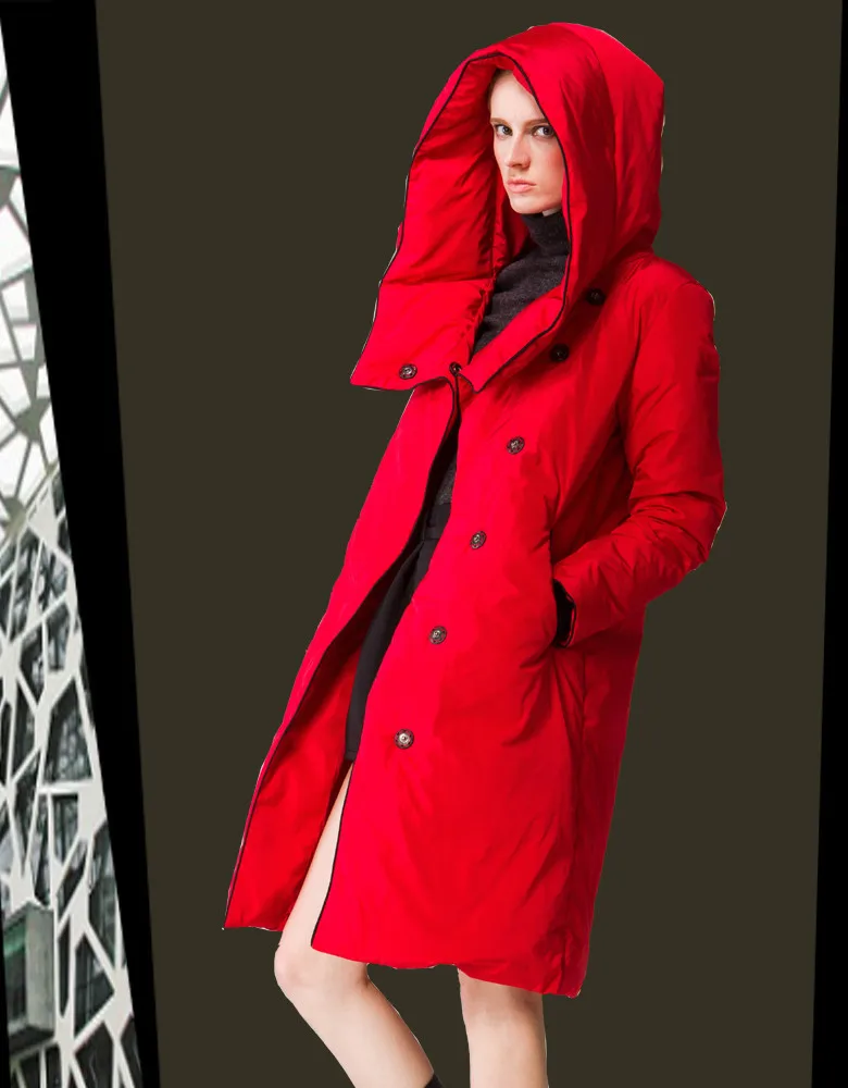 Высококачественная Модная брендовая зимняя роскошная женская длинная пуховая