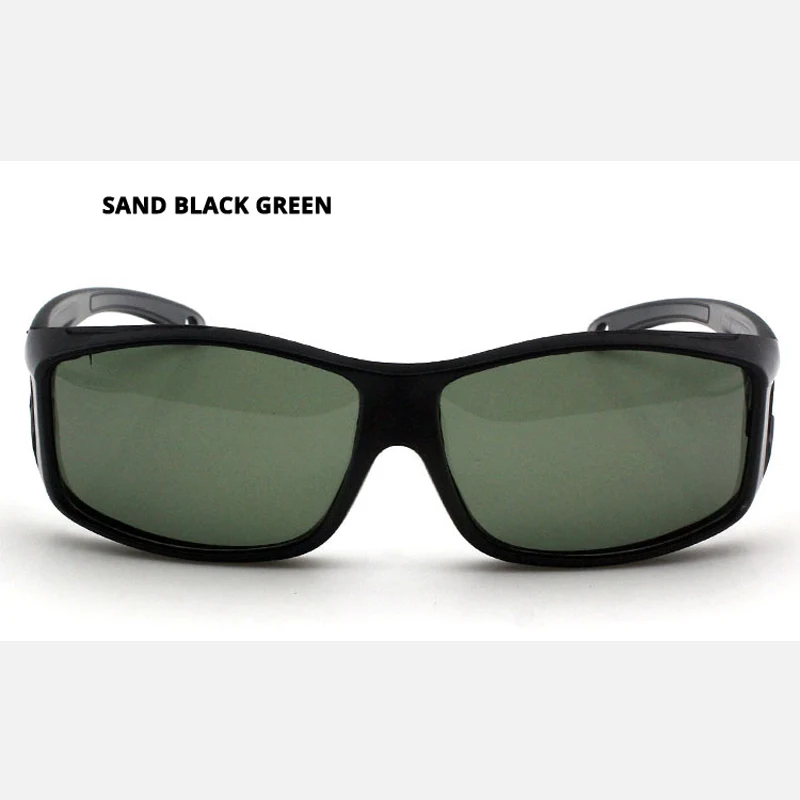 sand-black-green Новинка, модные солнцезащитные очки для вождения, мужские, женские, поляризационные, для ночного видения, солнцезащитные очки для вождения, мужские солнцезащитные очки oculos de sol masculino - Цвет линз: sand-black-green