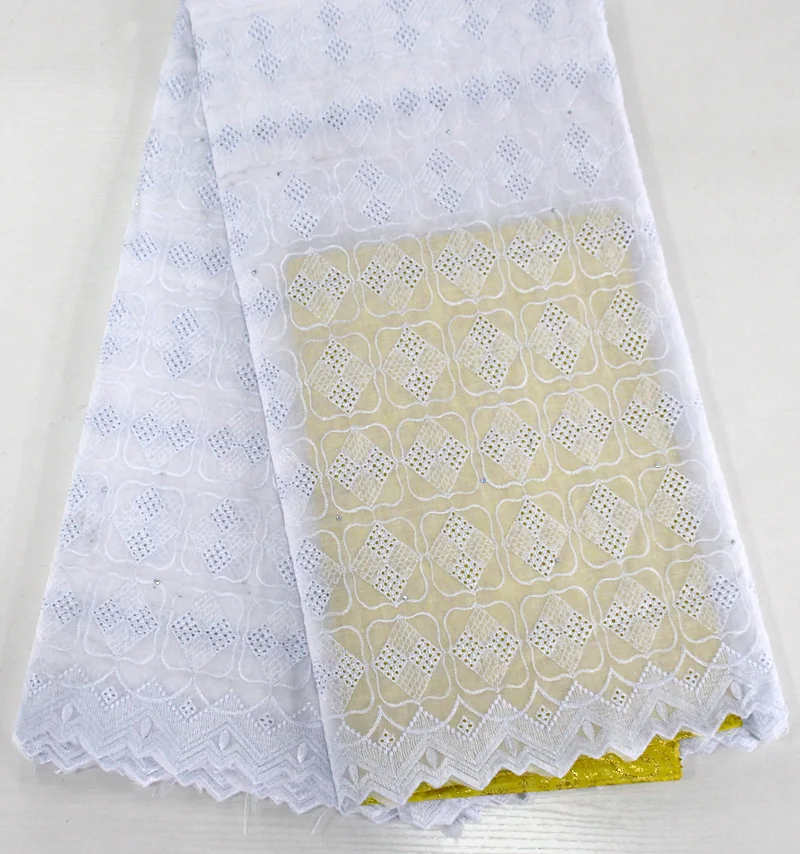 2018 Style African Cotton Swiss Voile Lace Fabric For Party Dress High Class In Switzerland Stones ZDDY | Дом и сад