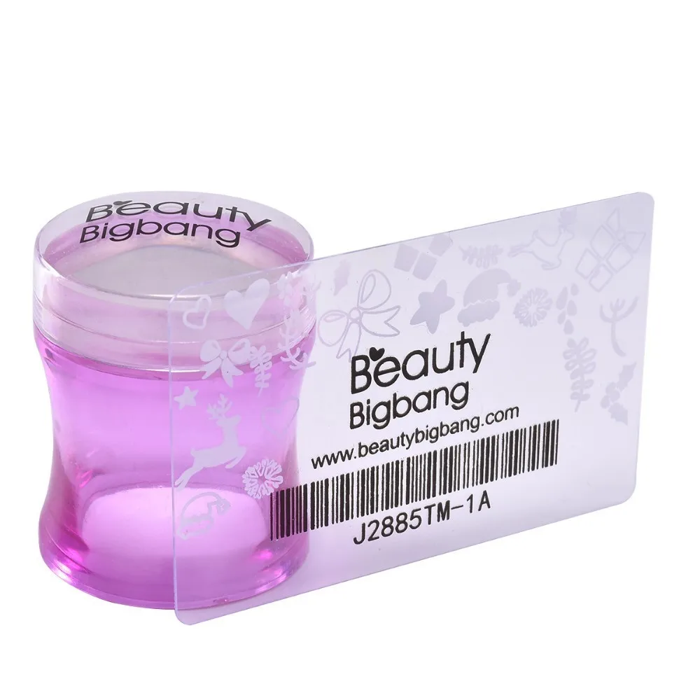 pink Набор для художественного стемпинга ногтей BeautyBigBang, резиновый штамп, скребок, прозрачная гелевая ручка с цветочным декором, пластина на ногтевого дизайна, набор аксессуаров и инструментов - Цвет: pink