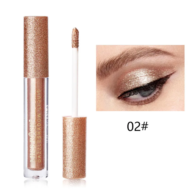 Жидкие тени для век Блеск Тени для век Ручка водонепроницаемый Dazzle Shimmer блестящий металлик вечерние глаза Косметика Макияж