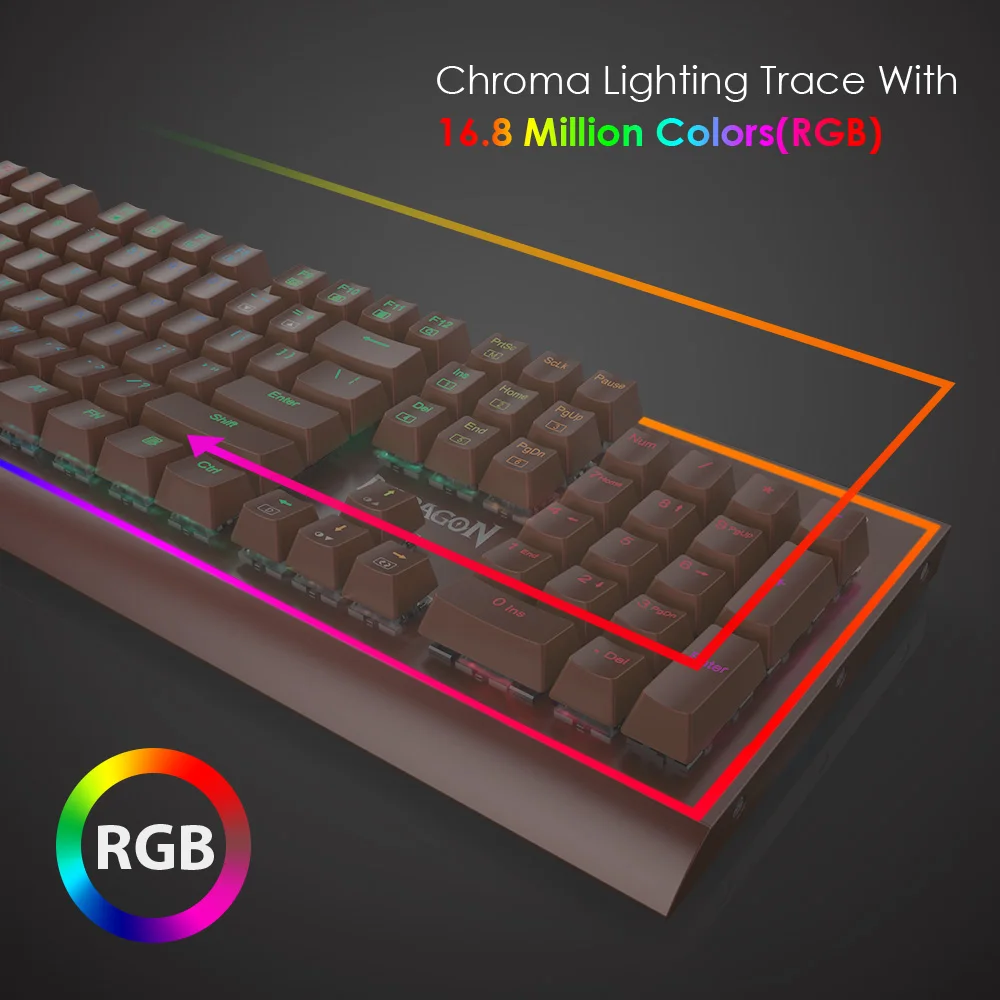 Redragon K571 SIVA Механическая игровая клавиатура Professional 104 стандартные клавиши RGB