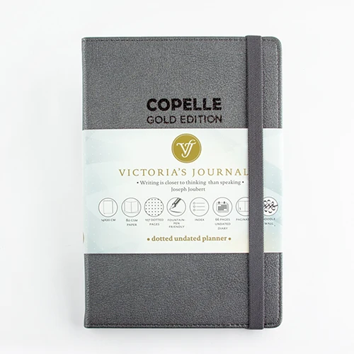 Costelle-GOLD EDITION точечный ежемесячный планировщик/блокнот/Bullet Dot Grid Journal/Bujo - Цвет: gun metal