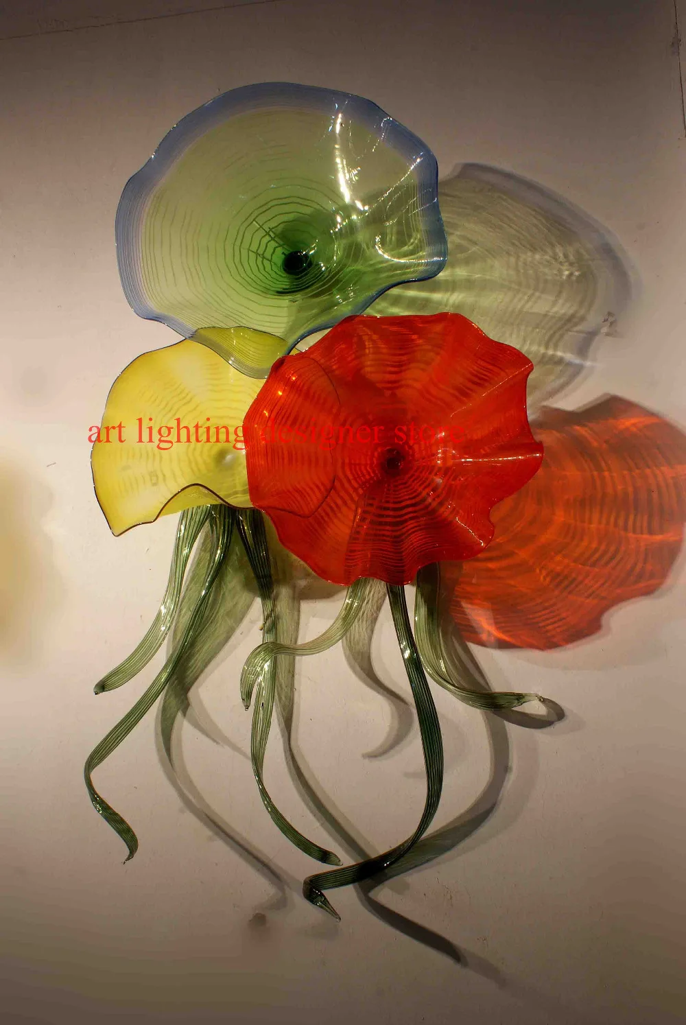 

Новинка 2018, выдувные вручную стеклянные подвесные пластины Dale Chihuly, настенные разноцветные стеклянные трубки