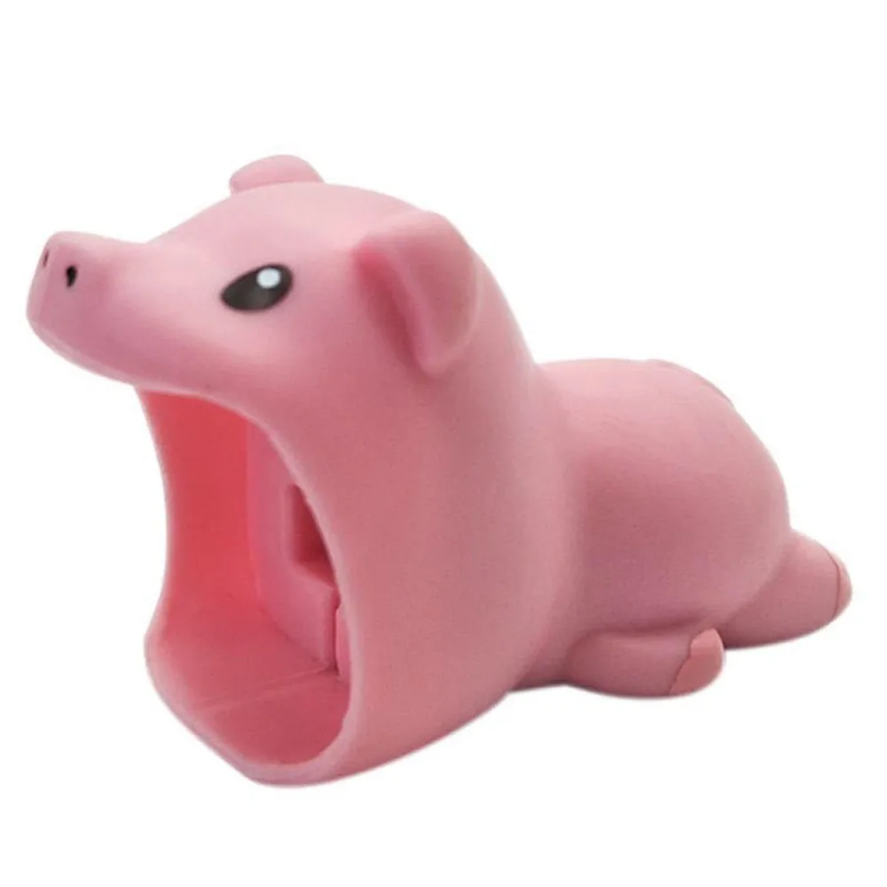 Big Pig Большой мультяшный кабель протектор данных сетевой шнур протектор защитный чехол кабель защитный чехол для кабеля для iPhone usb зарядный кабель наушники - Цвет: Big Pig