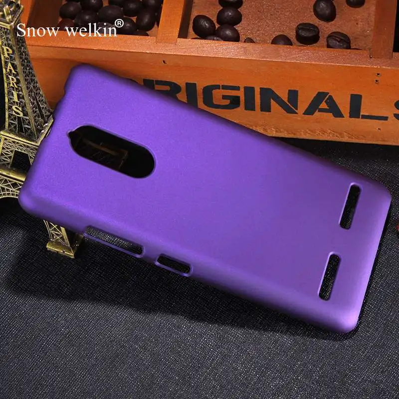 Purple Snow Welkin для lenovo K6 разноцветные роскошные матовые Прорезиненные Пластиковые жесткие чехлы для lenovo K6 5,0 дюймов задние чехлы для телефонов - Цвет: Purple