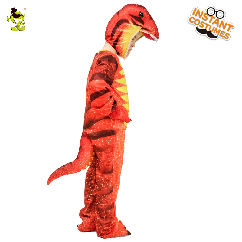 Child Tyrannosaurus Costume Cosplay Orange Color Clothes Role Play Cartoon Animal Dinosaur Christmas Boy's Suit | Тематическая