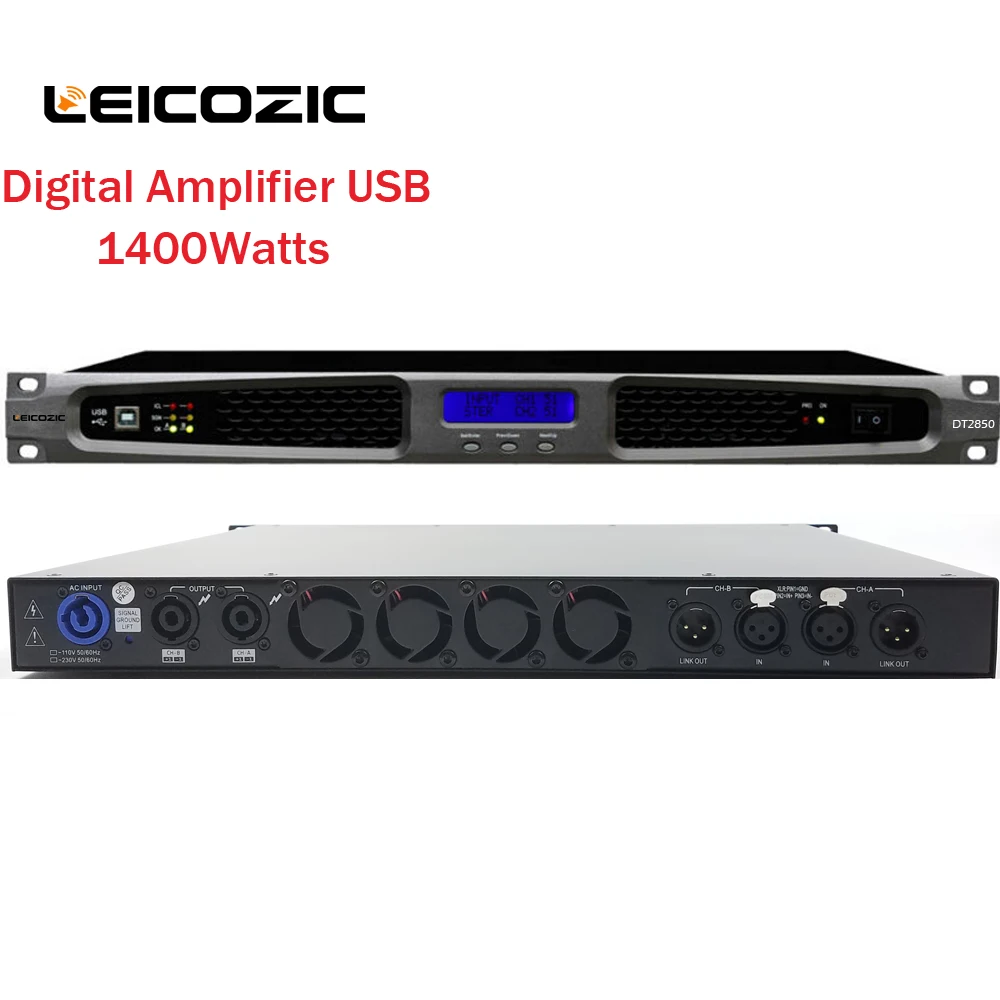 Leicozic 1400 Вт усилитель мощности цифровой линейный живой звук PA / DJ системы легкий