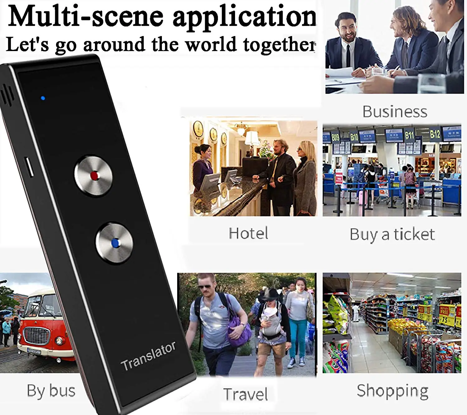 Умный переводчик языка ручной портативный в режиме реального времени мгновенный