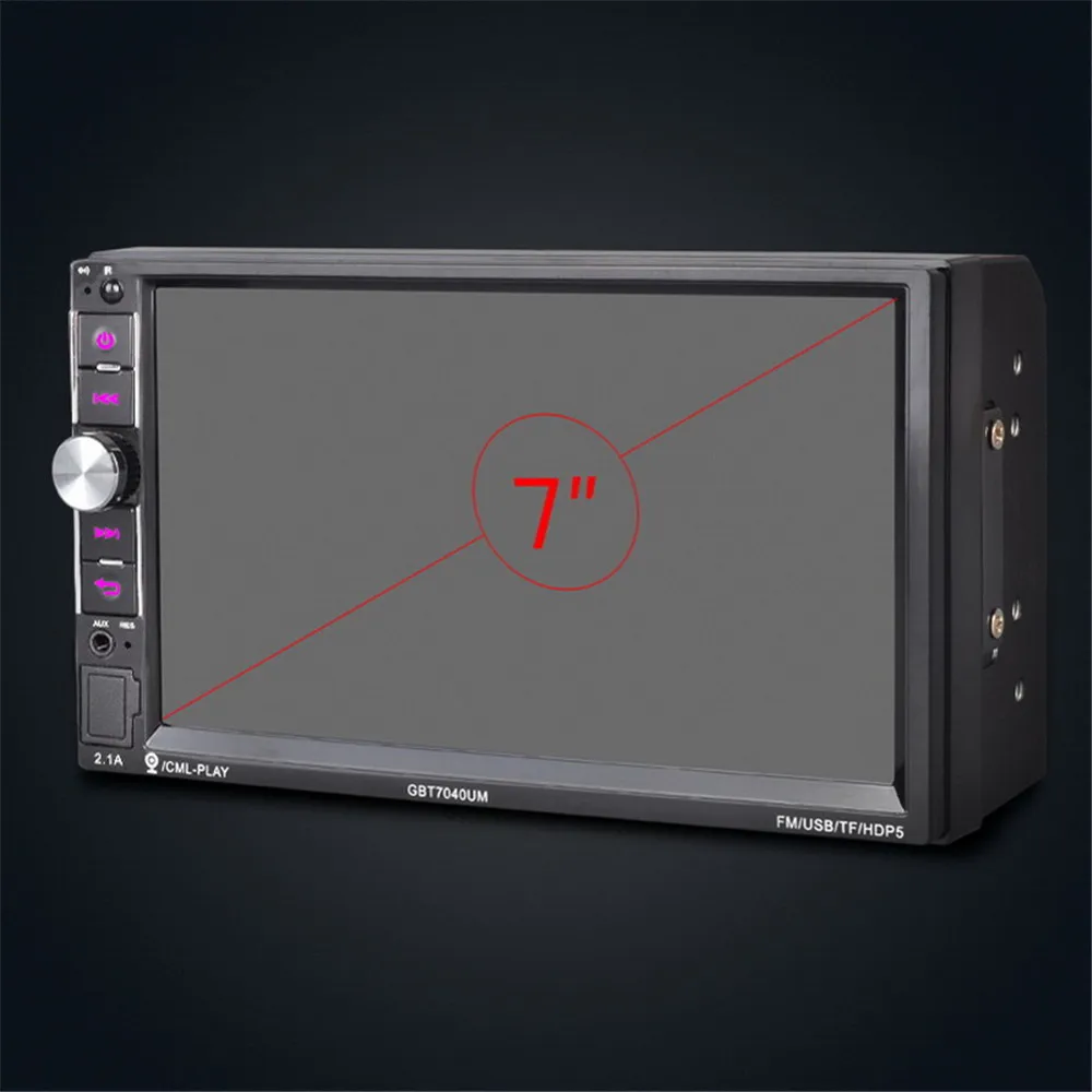 

MP5 Player Handfree Touch Screen 2DIN HD 1024*600 Car Radio Stereo Built-in Bluetooth 7Inch USB/TF/AUX Mirror Link For Android