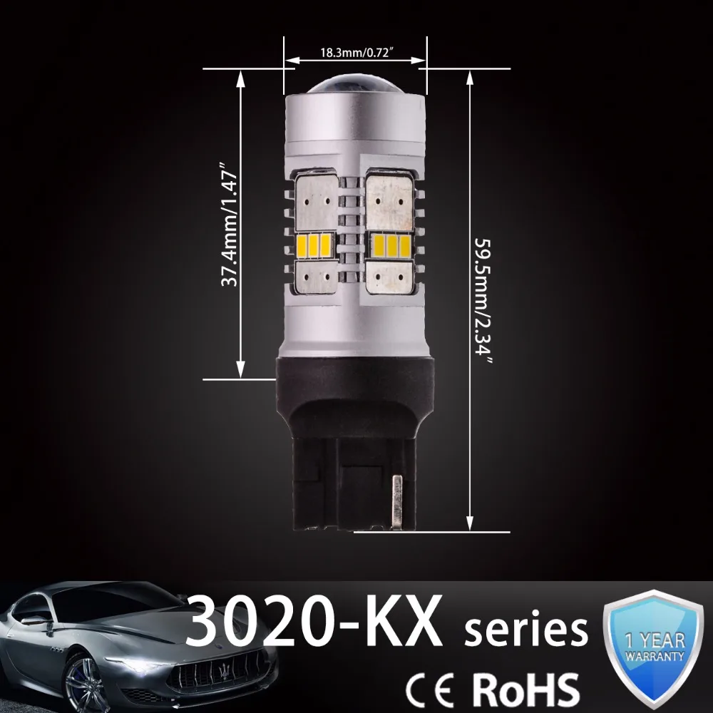 Katur 2 шт. T20 7440 светодиодные лампы W21W поворотные сигнальные огни для вождения