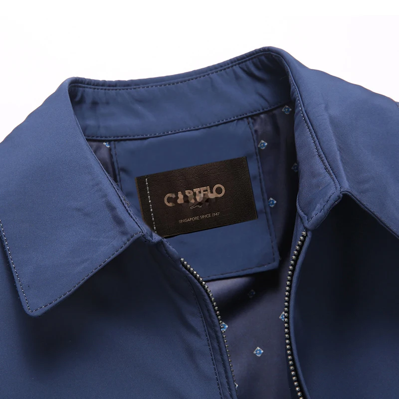 Мужские классические куртки MOOWNUC повседневные облегающие осенние с отворотом 4