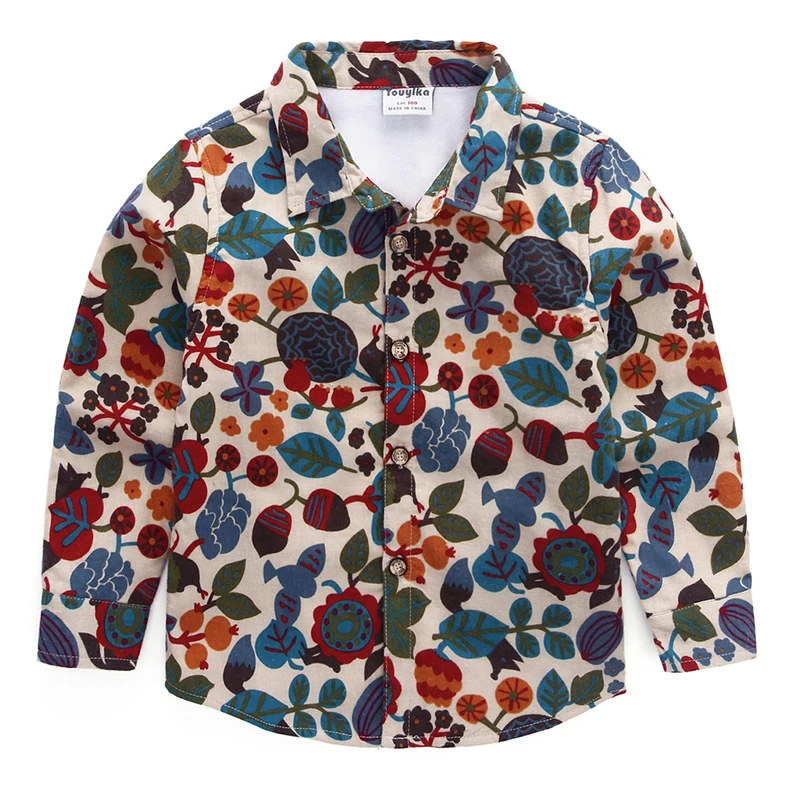 Рубашка для мальчика теплая флисовая рубашка с длинными рукавами и классический