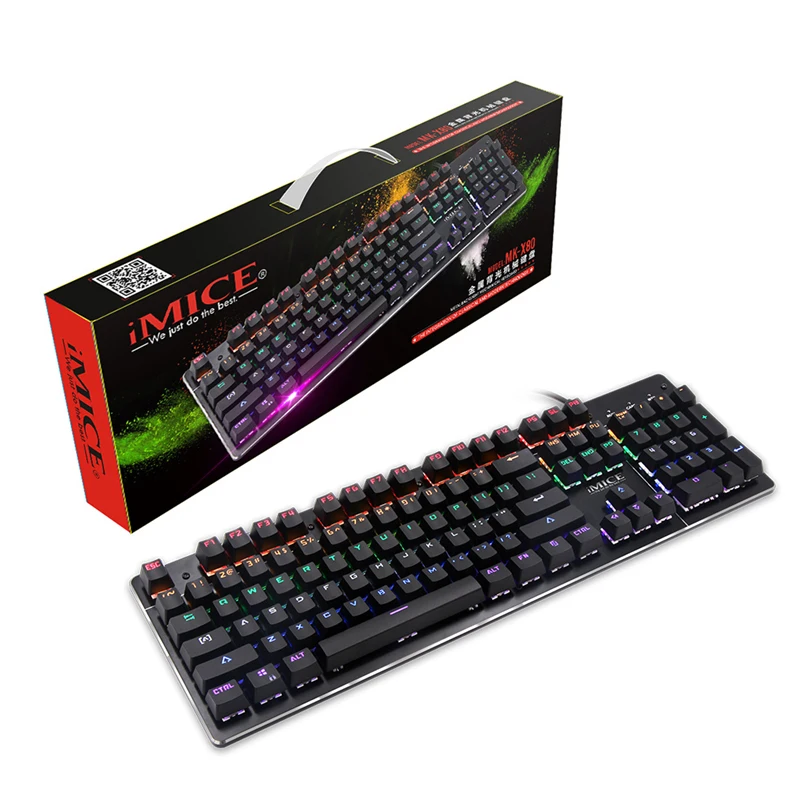 Игровая клавиатура Apedra 104 клавишная механическая RGB синий переключатель со