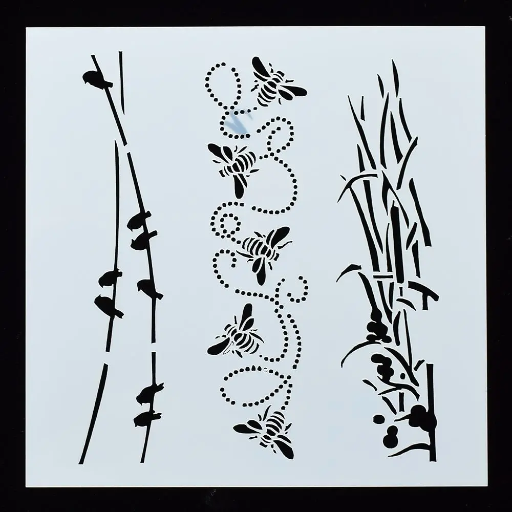 Трафарет многоразовый в форме пчелы аэрограф для рисования декор сделай сам дома