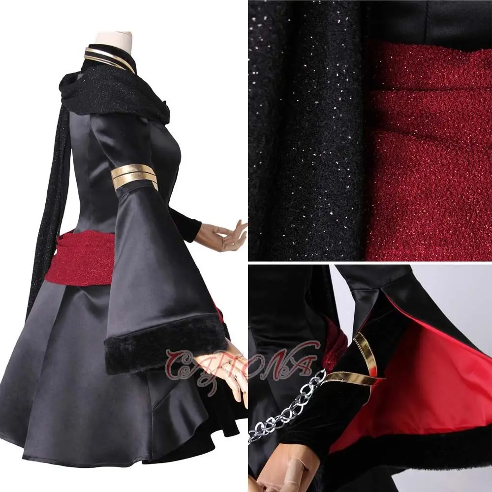 Cafiona новейший FGO Fate Grand Order Lancer Ereshkigal косплей костюм элегантный черный женский