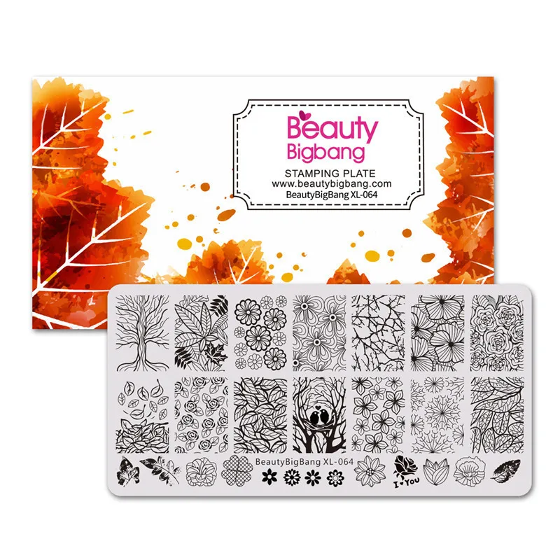 BeautyBigBang штамповки пластины для ногтей цветок бабочка кружева тема ногтей штамп пластины формы девушки листья изображения дизайн ногтей 6*12 см трафареты