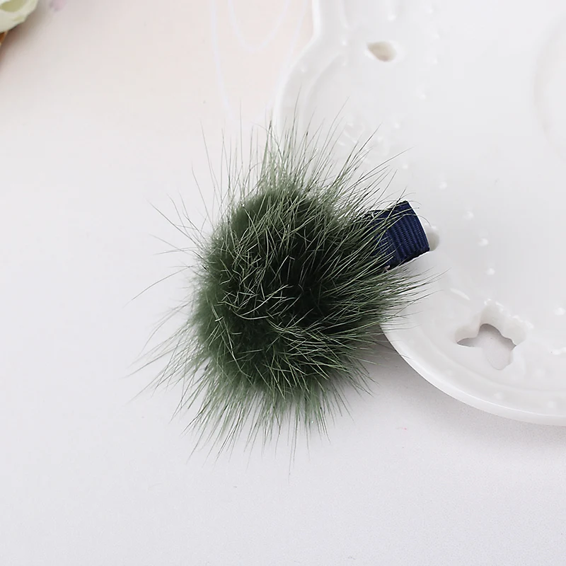 Заколки для волос из норкового шарика милых маленьких девочек головные уборы