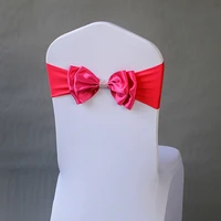 10pcspack cute adjustable bow tie ribbon bands decorative accessory banquet seat decoration sashes for wedding chair sashes
