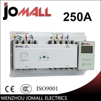 250a 3 poles 3 phase automatic transfer switch ats with english controller