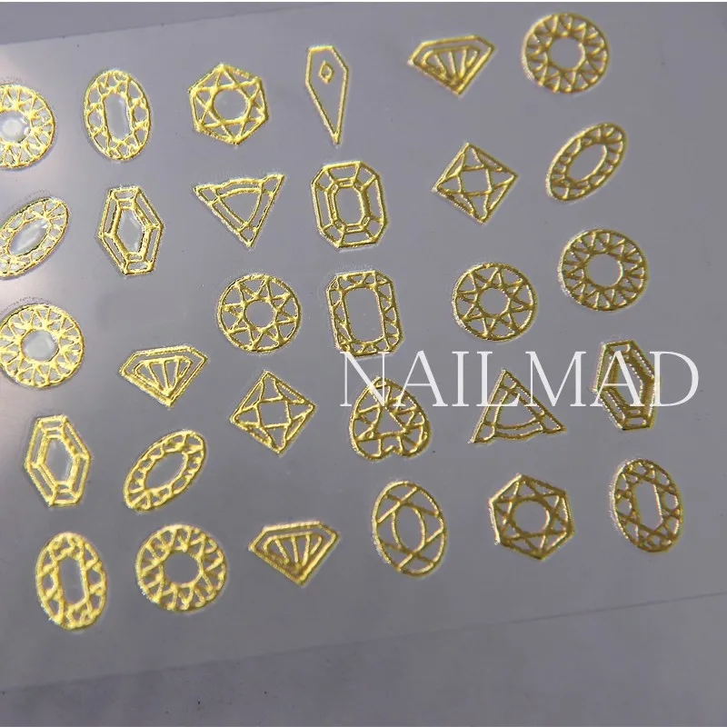 1 лист NailMAD Алмазная наклейка для дизайна ногтей в виде сердца Artascope 3D треугольная