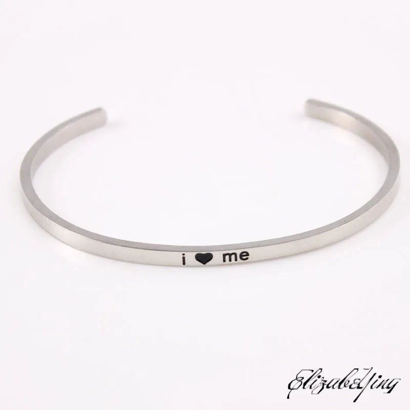 Вдохновляющий браслет из нержавеющей стали &quotСпасибо за то что рядом со мной&quot