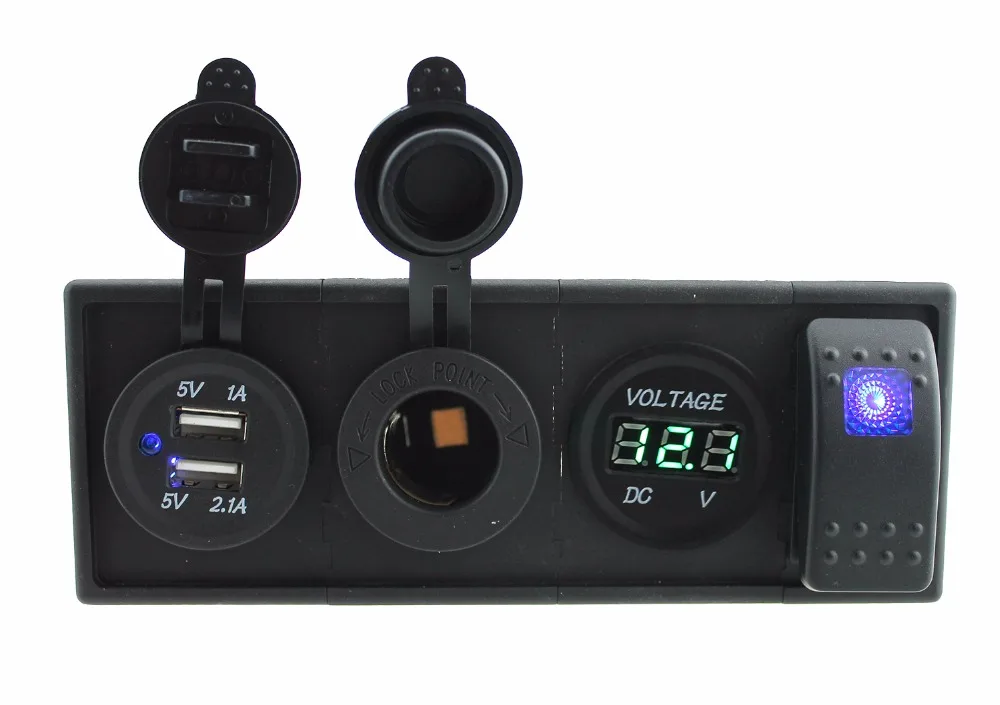 Вольтметр DC 12 В/24 В 3 1 А|rocker switch with led|led rocker switchusb |