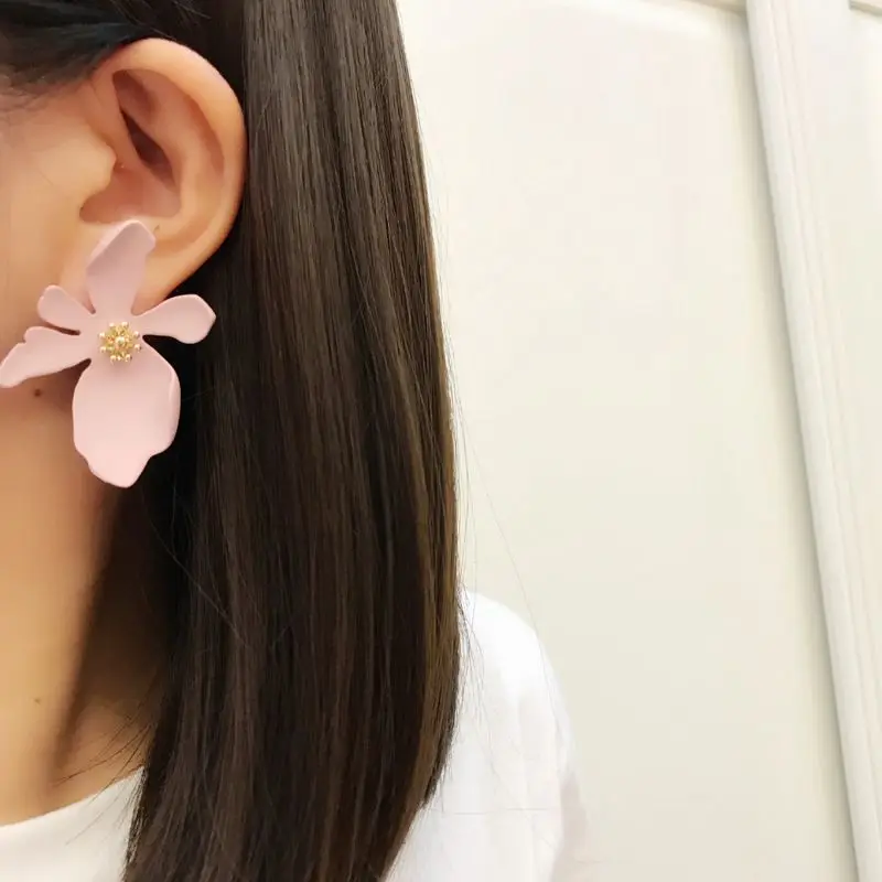 Новые модные темпераментные цветочные серьги гвоздики для девочек женские