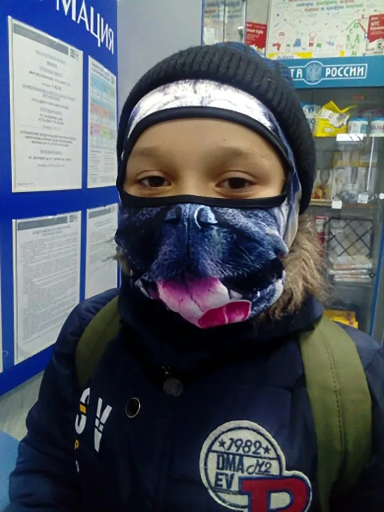 3D милый кот собака Балаклава полная маска для лица теплый шлем лайнер лыжный Бег