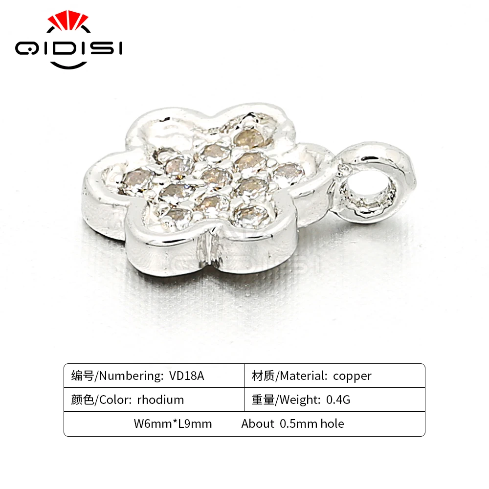 Flower Cubic Zirconia Necklace Pendant Accessories DIY Bracelet Pendants Copper Micro Sets | Украшения и аксессуары