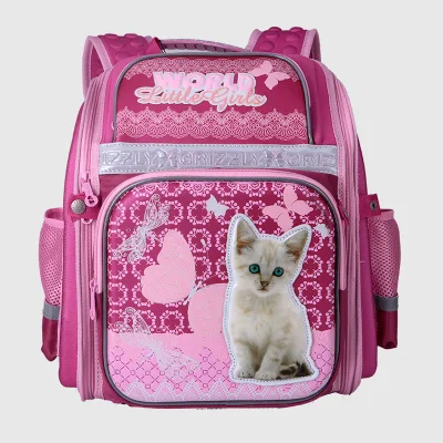 НОВЫЕ 2017 Школьные Сумки для Девочек Милый Мультфильм Кошка Собака Детей