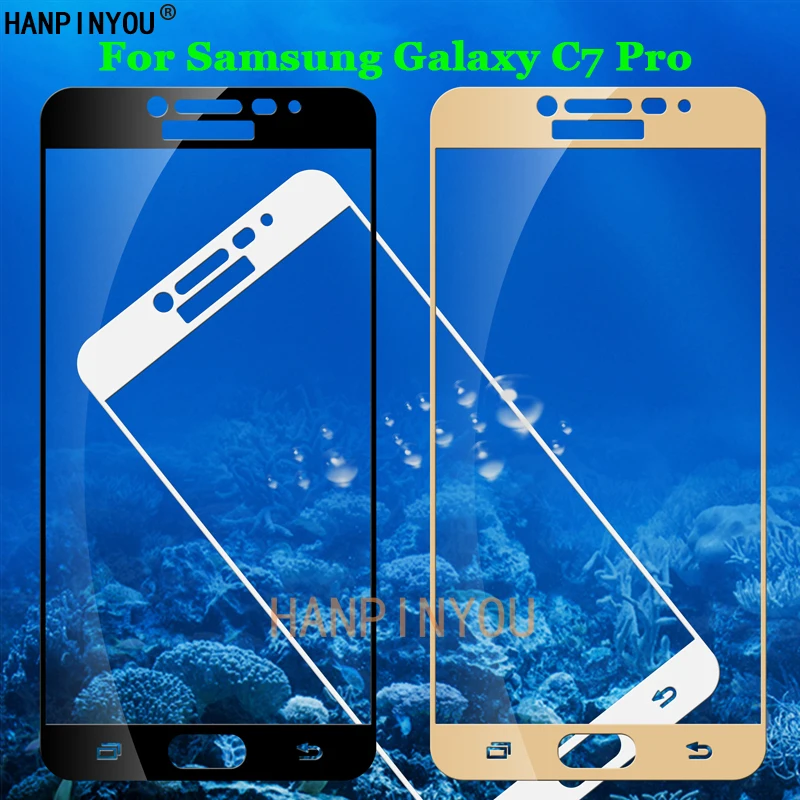 Защитная пленка для экрана Samsung Galaxy C7 Pro C7010 закаленное стекло с полным покрытием 5