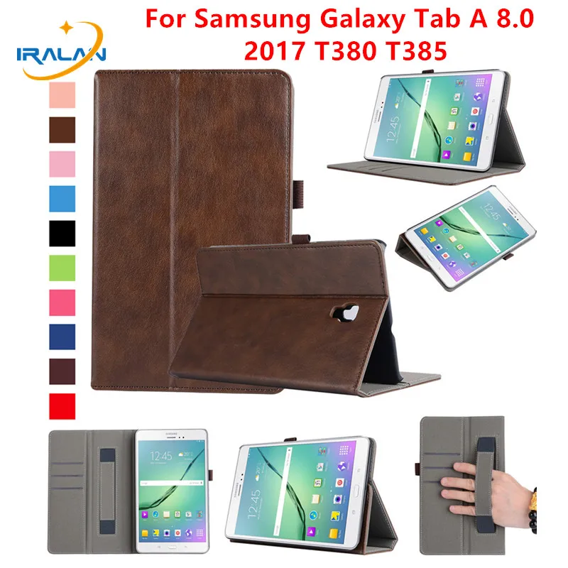 Портативная подставка для Samsung Galaxy Tab A 8 0 2017 T380 T385 Премиум кожаный тонкий смарт