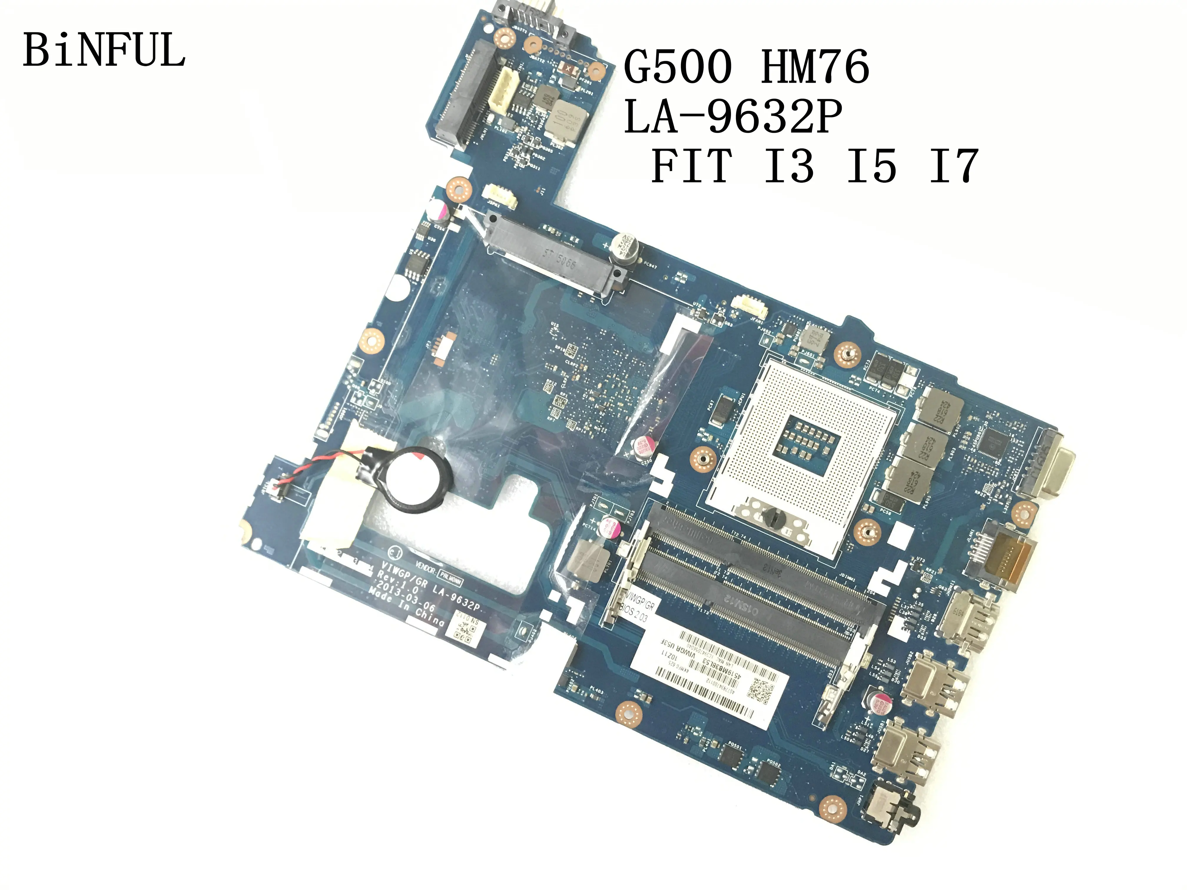 BiNFUL STOCK материнская плата VIWGP/GR LA 9632P для ноутбука LENOVO G500 NOTEBOOK HM76 I3 I5 I7|Материнские