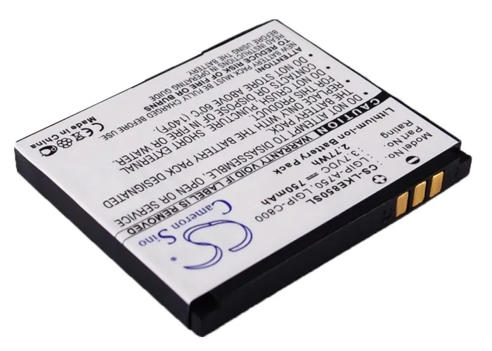 Аккумулятор Cameron Sino 750 мАч флейта для LG KB6100 KE820 KE850 KG99 ME850 PRADA|cameron sino|cameron sino batterybatteries