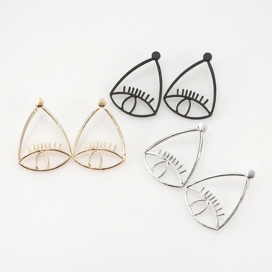 GEREIT Exaggerated Punk Jewelry Gold Silver Black Chunky Big Eye Stud Earrings For Women Statement Funny Brincos | Украшения и