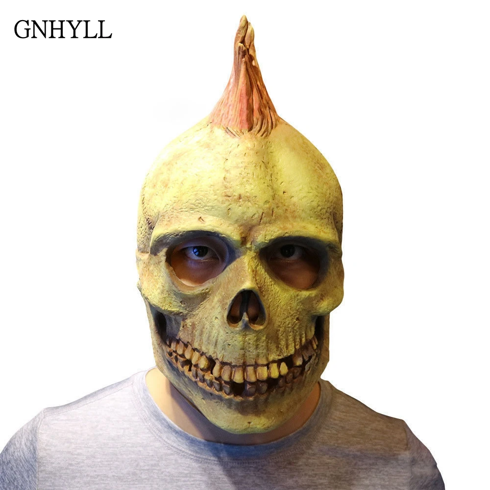 GNHYLL ужас латексные маски череп голова призрак полный косплей с маской для лица
