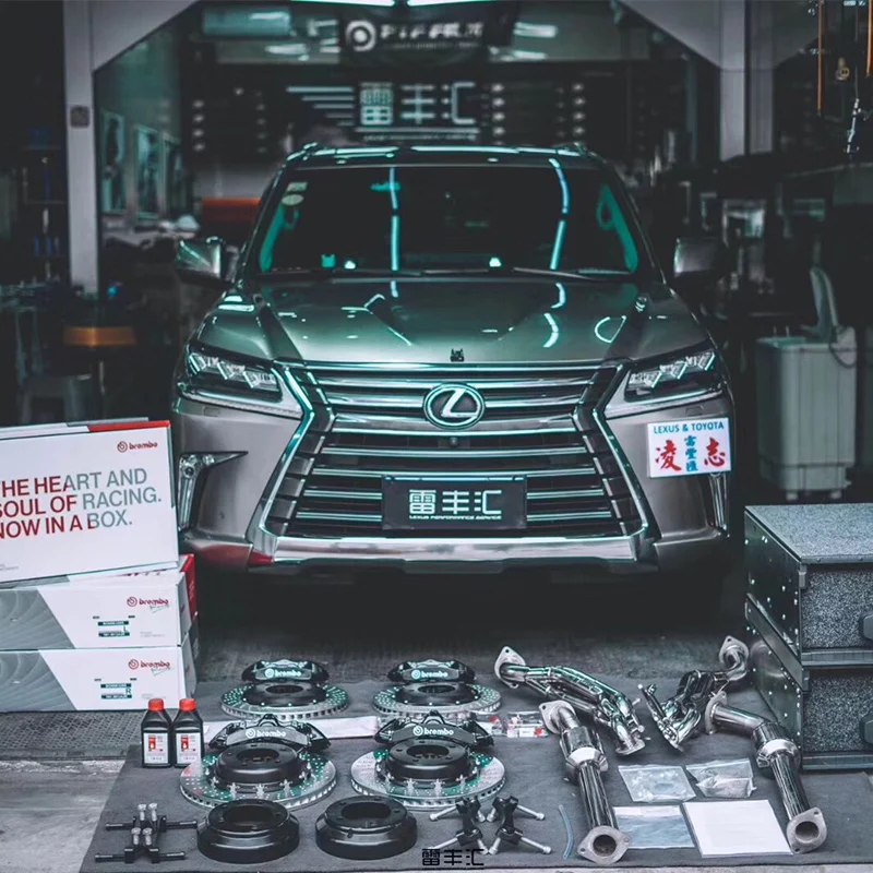 Lexuz LX570 передний BREMBO GT6+ 405 мм вентилируемый Просверленный задний BREMBO GT4+ 380 мм вентилируемый Просверленный