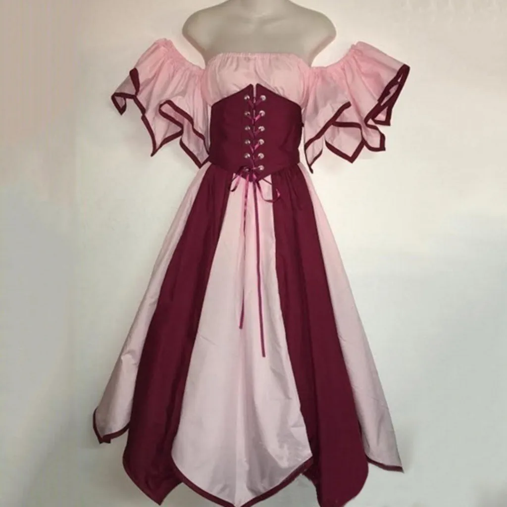 Платье женское винтажное короткий рукав лепесток с вырезом лодочкой