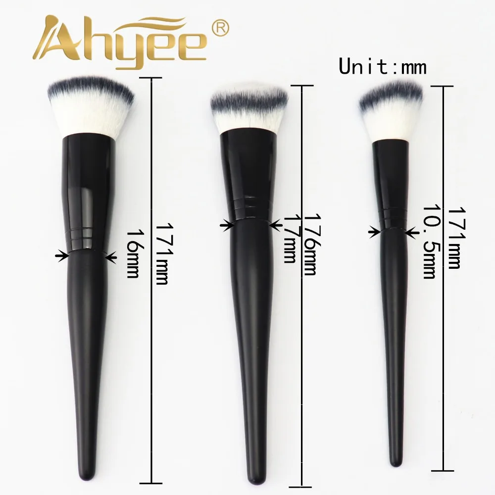 Ahyee New 7 PCS Makeup Brush set Compact Soft Synthetic Hair Wood Handle Used For Foundation Highlighter Contour Woman | Красота и