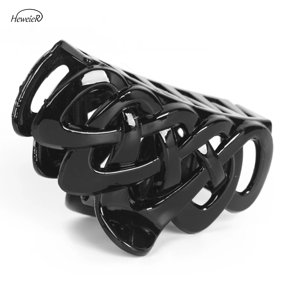 Новый женский черный пластиковый зажим для волос краба ювелирные украшения