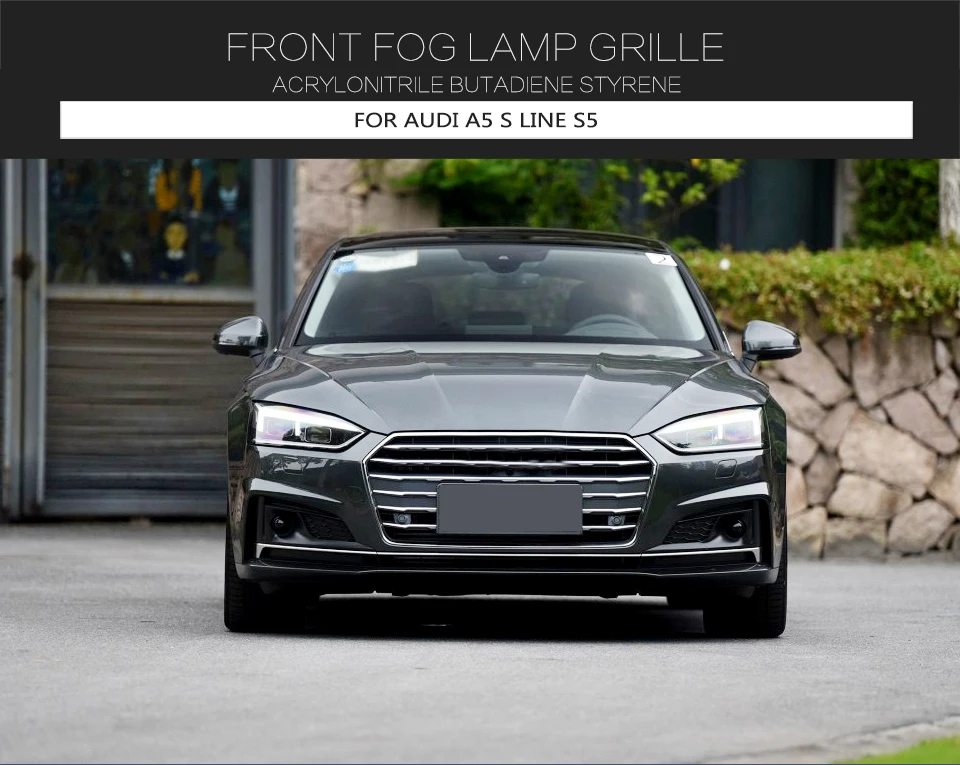 Для Audi A5 sport S5 Sline 2009-2012 передний нижний бампер противотуманная фара крышка вентиляционная решетка боковая вставка сетка решетка авто вытяжки