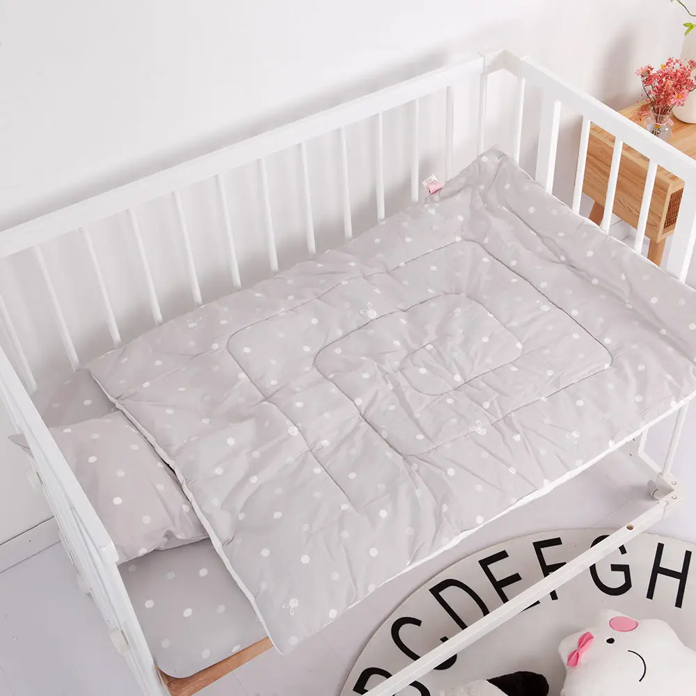 gray 3pcs bed set Детский бампер, защита для кровати, Младенческая кроватка, бампер для кровати, 4 шт., комплекты постельного белья для детей, включая простыню, подушка, одеяло, бампер - Цвет: gray 3pcs bed set