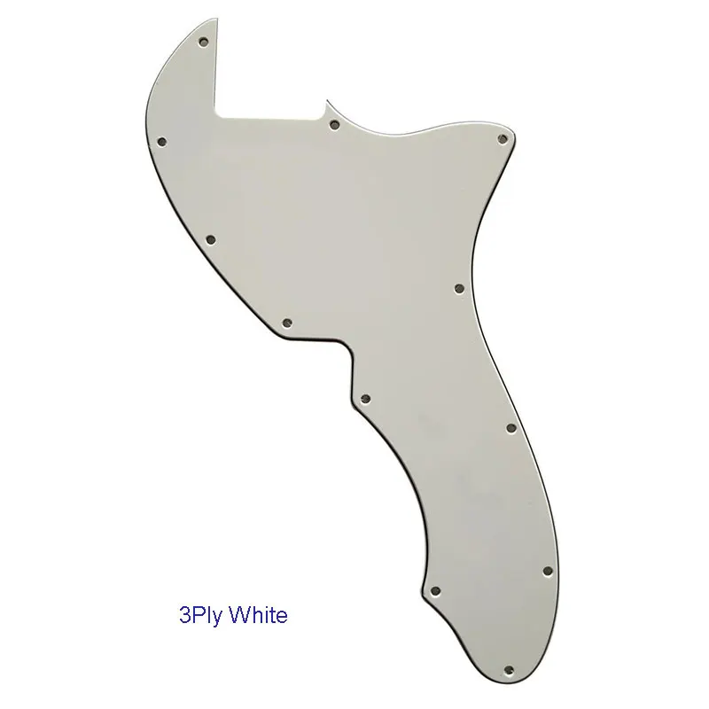 3Ply White Pleroo пользовательские гитарные части-для США Tele 69 Thinline гитары накладки пустой с 12 винтовыми отверстиями царапины пластины, Многоцветный выбор - Цвет: 3Ply White