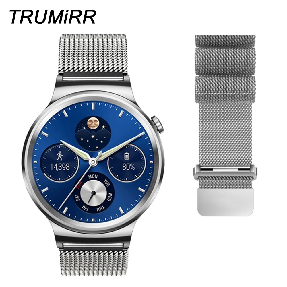 18 мм Миланская петля ремешок для часов huawei/Fit Honor S1 нержавеющая сталь Quick Release Band магнитный замок ремешок наручный браслет